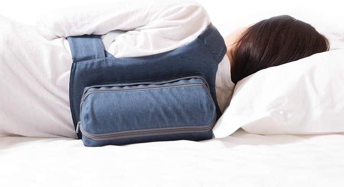 Nieuw geüpgradede zijslaaprugzak - Anti-snurkhulpoplossing voor comfortabel slapen - Slaappositietrainer voor betere lichaamsmatch met groot formaat Anti snurk beugel 2.0