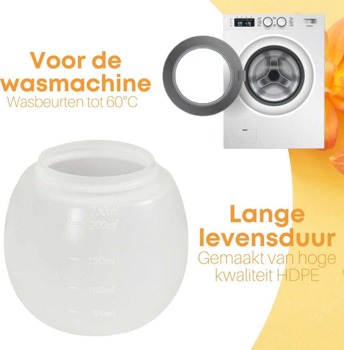 Doseerbol 2 stuks - Wasbol - Wasbollen voor wasmiddel - Doseerdop - wasbolletjes voor wasmachine - wasbal - wasmiddel bol - doseerbol wasmiddel vloeibaar — afbeelding 4