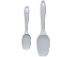 Non-Stick Silicone Large & Small Spatula - French Grey - Cooking Utensils