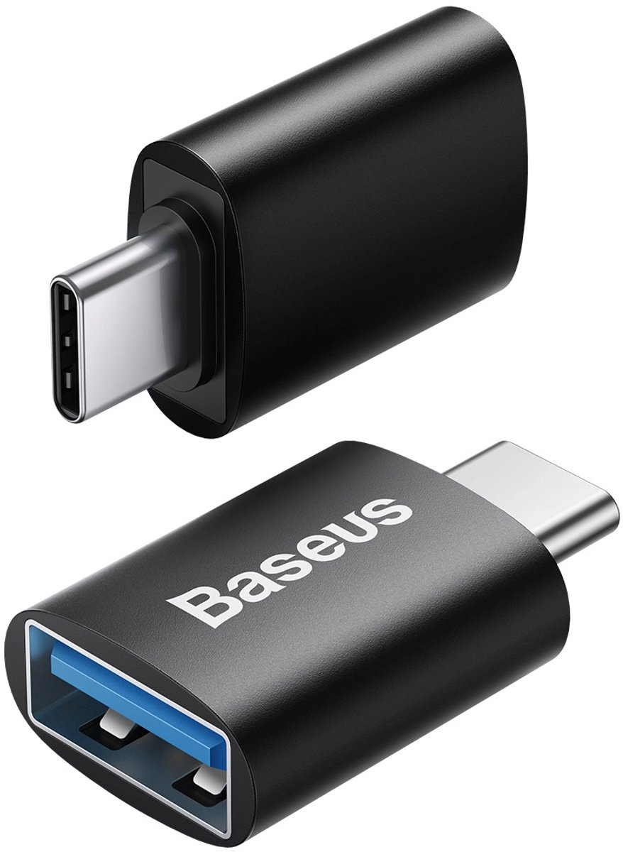 Baseus - Ingenuity - Series adapter van USB Type C naar USB-A 3.2 gen - 1 - zwart - (ZJJQ000001)