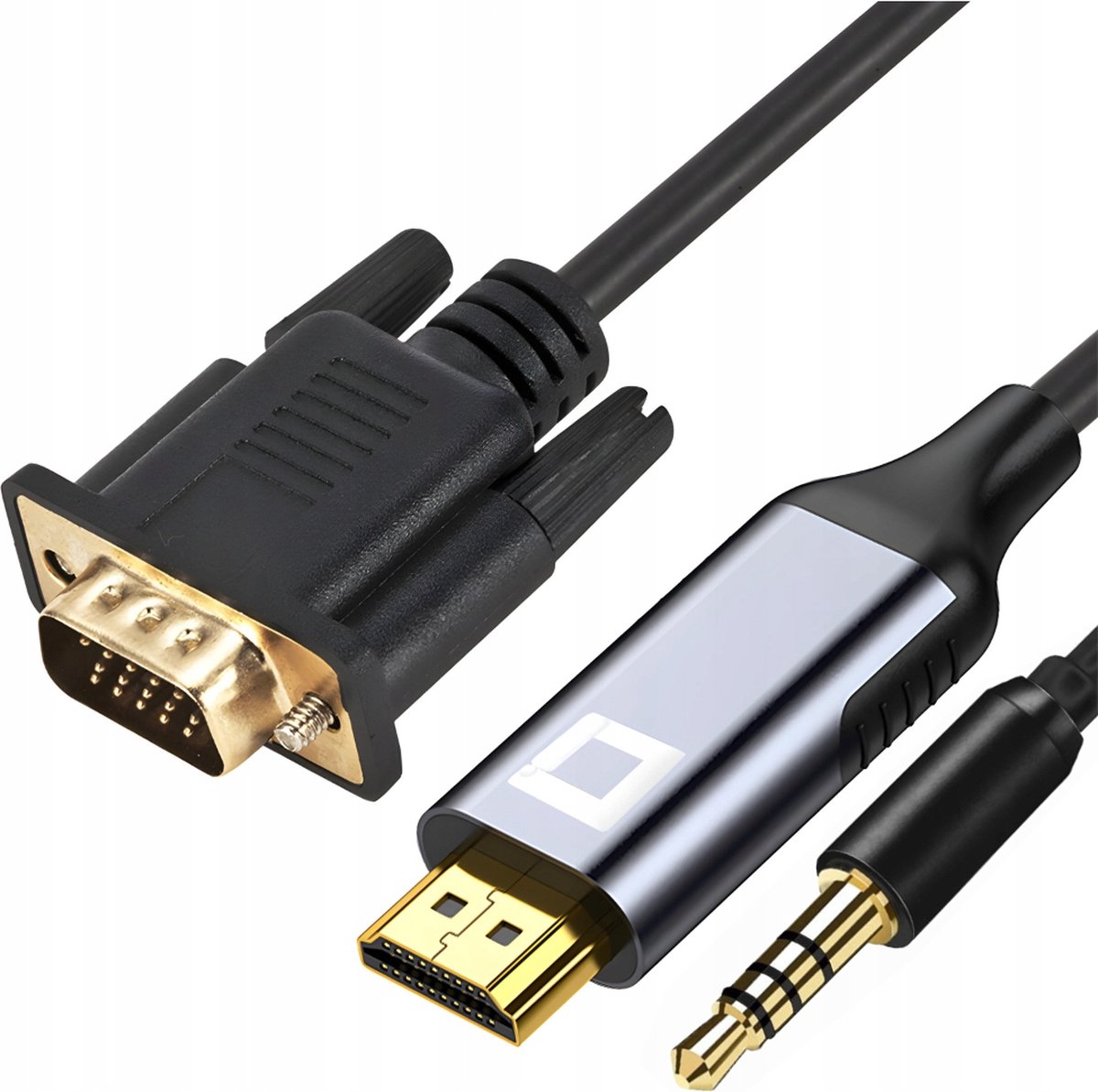 Co2® VGA naar HDMI - Kabel - Audio Jack 3,5 - FHD 1080p 60Hz - 3 meter