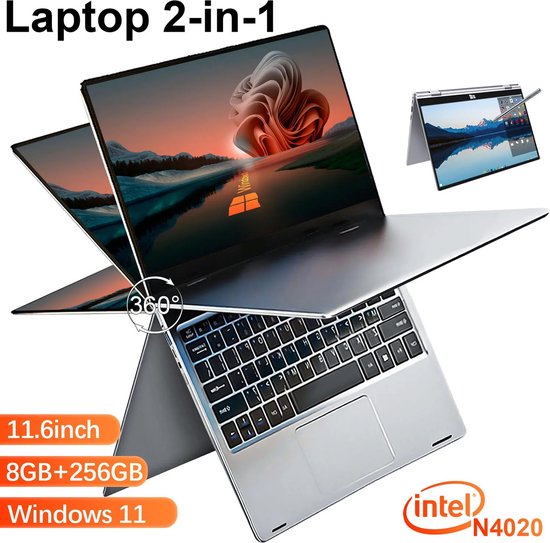 Foto: Mazeroo 15 6 inch laptop 16gb ram 2tb ssd windows 11 notebook pc gamer n5095 kantoorcomputer met achtergrondverlichting vingerafdruk wifi camera