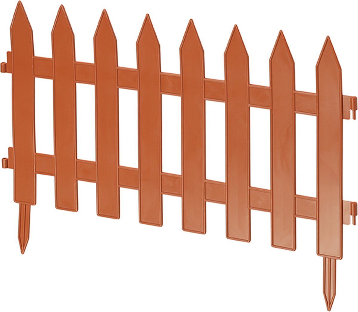 Formplast Tuinhekjes - 7x stuks - kunststof - 320 cm - terracotta - borderrand - tuinafscheiding