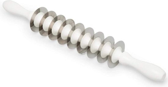 RVS Deegroller met 9 Wielen voor Pasta, Lasagne, Ravioli en Taartdecoratie van RVS — afbeelding 3