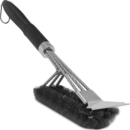 RVS BBQ Roosterborstel met Schraper - Heavy Duty