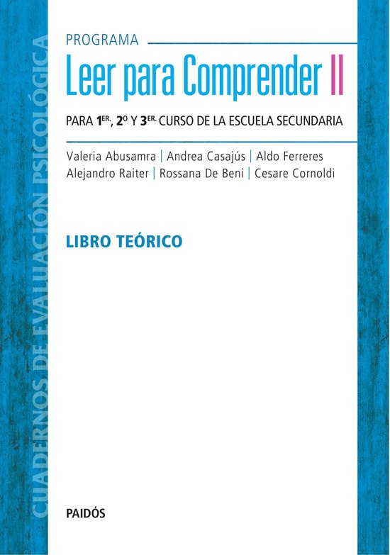 Cuadernos de Evaluación Psicológica - Programa Leer para c ... - cover