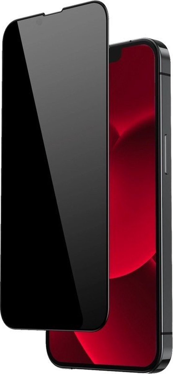 Privacy Screenprotector geschikt voor iPhone 16 - Transparant - Glas - bescherming tegen krassen - Volledig dekkend - edge to edge - Full Cover - Privé glas