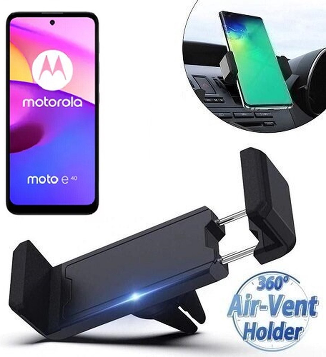 Motorola Moto E40 Autohouder Ventilatierooster