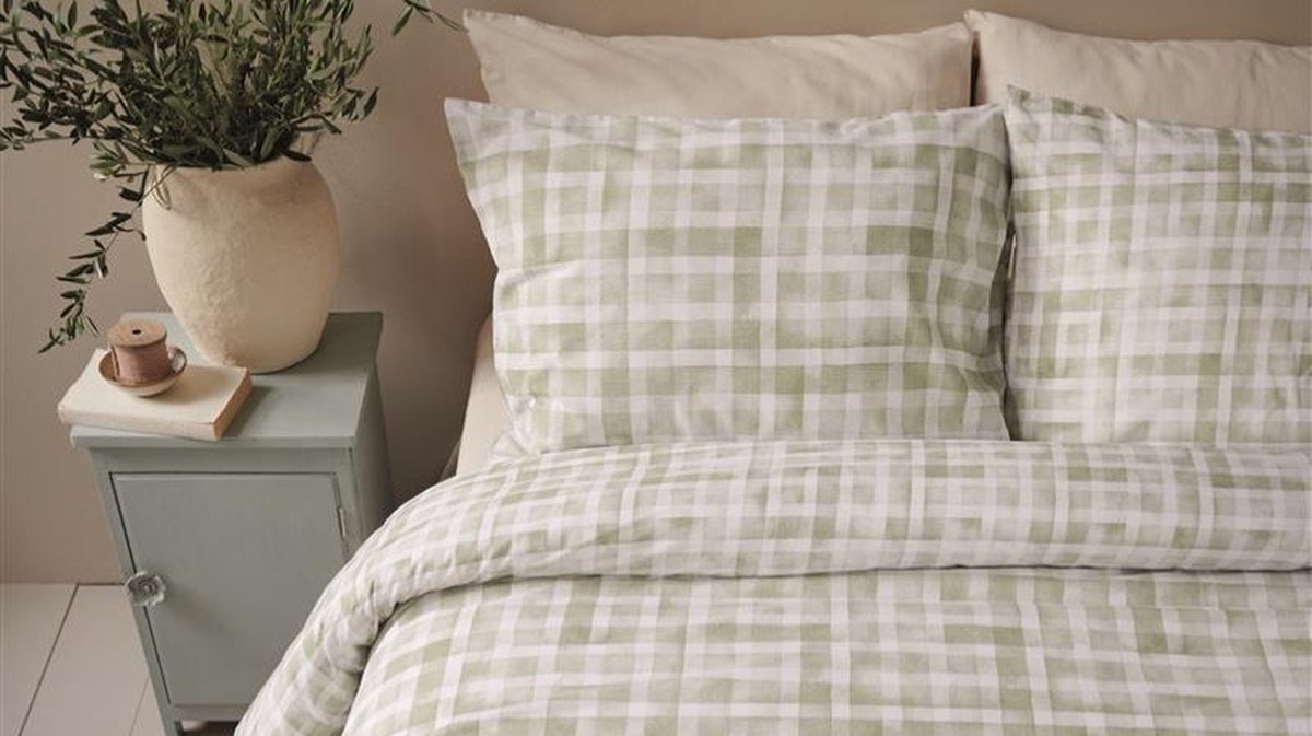 Ariadne at Home Twice dekbedovertrek - Lits-Jumeaux - 240x200/220 - Groen