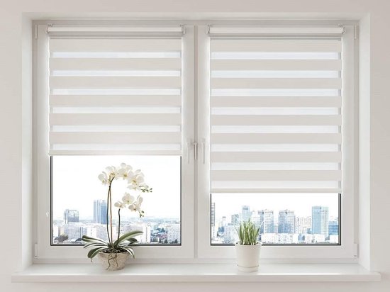 Dubbel Rolgordijn 95x150 Cm - Roze - Met Kabel - Klem- Of Plakmontage - Lichtregulatie