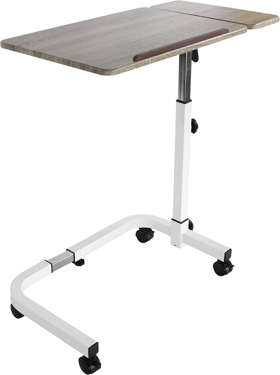 Goodivery ® Hoogte Verstelbare Bedtafel Op Wielen Voor Ziekenhuis En Thuisgebruik