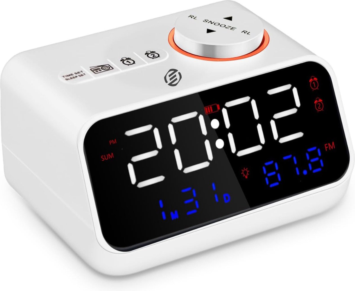Equivera Wekkerradio Op Netstroom - Klokradio - Wekkerradio - Klokradio Met Wekker - Wekkerradio Dab - Wekker Dab Radio