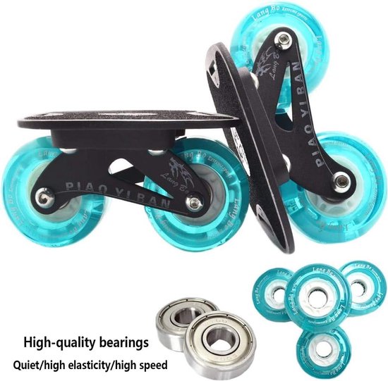 Foto: Split skateboard draagbaar rolschaatsdeck drift hoge rebound skate voor buiten skaten tieners en volwassenen verjaardagscadeau