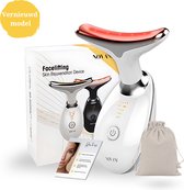 Novani - Huidverjongingsapparaat - Facelift Apparaat - Huidverzorging - USB Oplaadbaar - Gezichtsreiniger - LED Technologie- Verminderen van Acne, Lijnen, Rimpels en Vermoeidheid - Wit