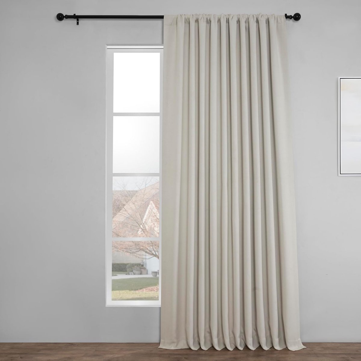 Goodivery ® Raumverdunkelungsvorhang - Extra Brede Verduisterende Linnen Gordijnpaneel 100 x 108 cm - Warme Crème