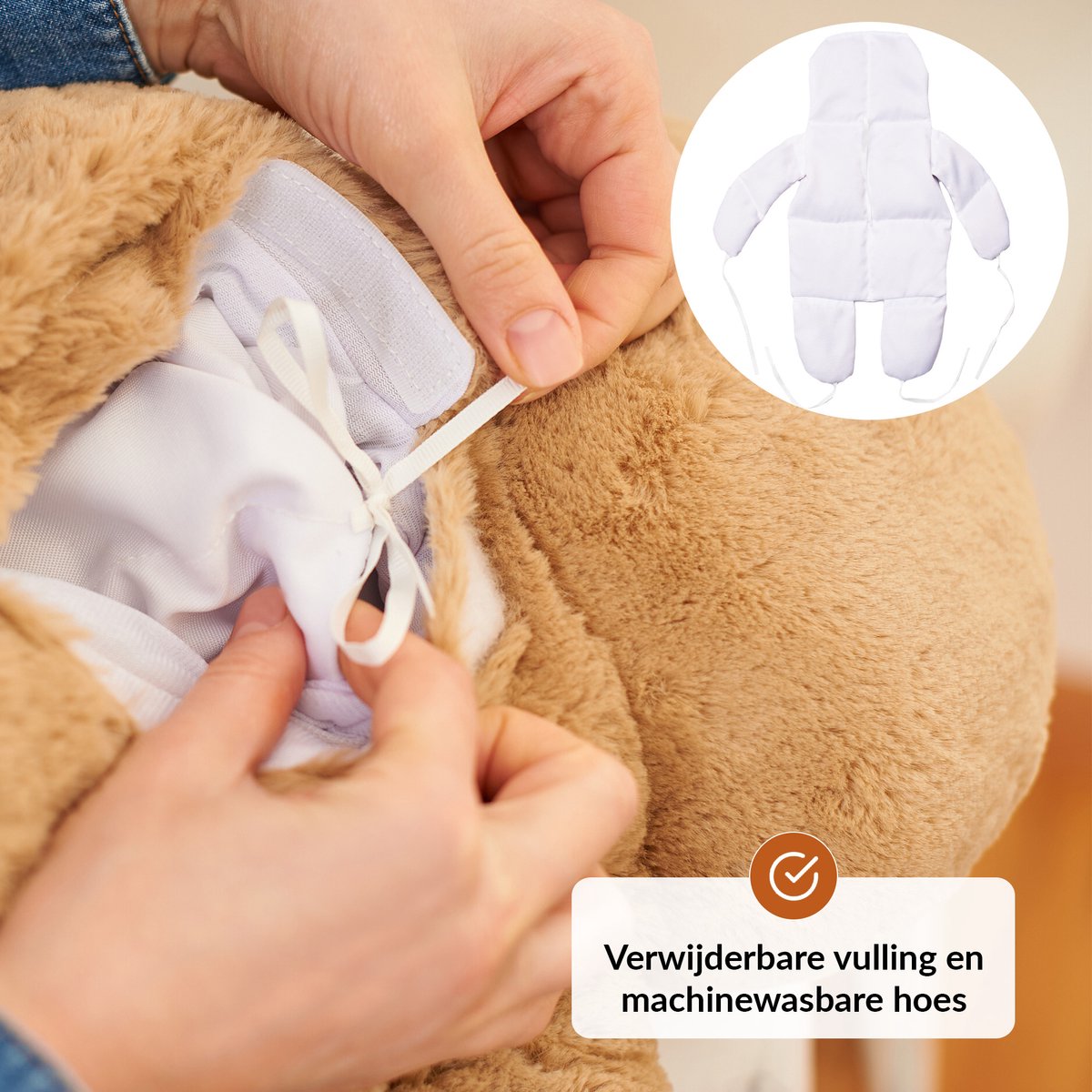 Verzwaringsknuffel 2,3 KG - Weighted Stuffed Animal - Verzwaringsknuffel Volwassenen - Verzwarings Knuffel - Antistress Knuffel - Verzwaringsknuffel Kind Therapeutisch Speelgoed, Machinewasbaar - Ideaal voor Stressverlichting en Focus — afbeelding 2