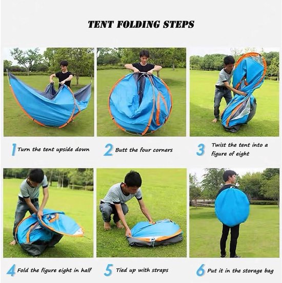 tent voor 2-3 personen, strandtent, snelle opstelling, waterdicht, licht, camping, ademend, voor kamperen, klimmen, vissen, survival, of festivals van Forceatt — afbeelding 3