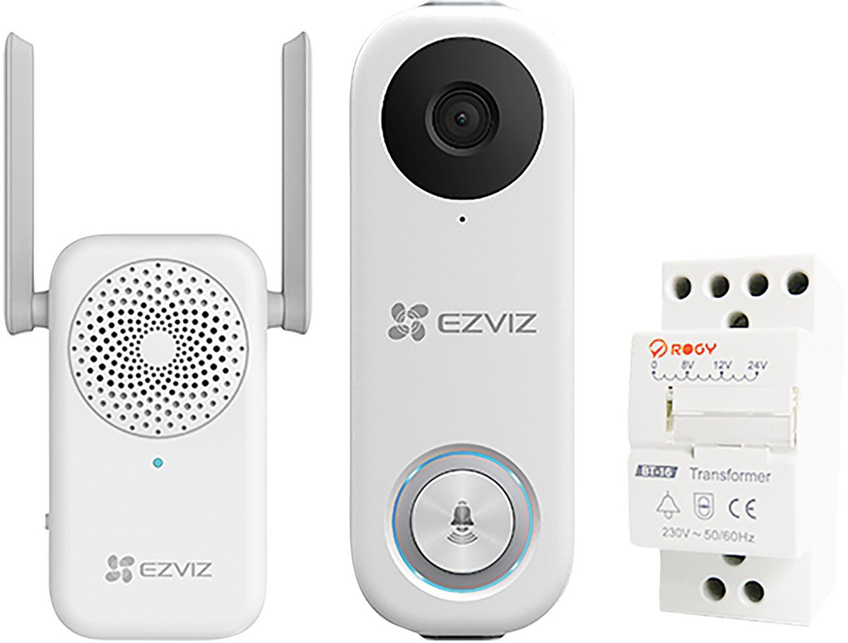 Ezviz DB1C Kit - Wifi-videodeurbelkit - met Chime & - Ezviz - €79,99