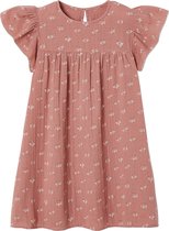 Vertbaudet Robe fille en gaze de coton imprimée manches papillon