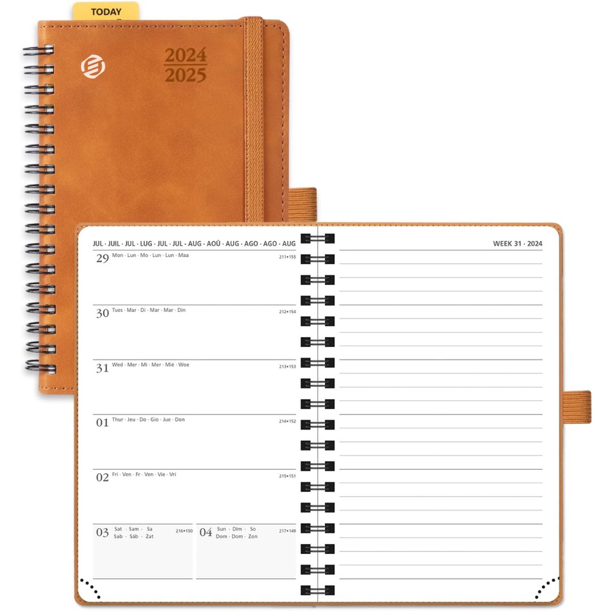 Equivera Weekplanner 2025 - Weekly Planner - Agenda - Kalender - Maandplanner - Famillieplanner