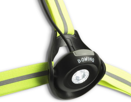 BOWINQ Boston 500 Neon - Feux de course - Lampe de poitrine - Gilet réfléchissant - Rechargeable et étanche - Haute qualité - Garantie 1 an