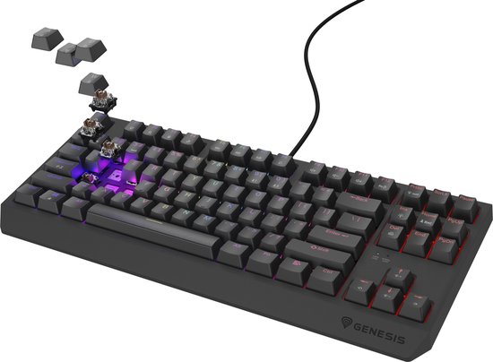 GENESIS Thor 230 TKL toetsenbord Gamen USB QWERTY Engels Zwart