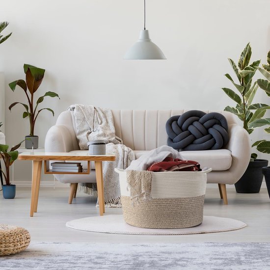 Wasmanden, wasmanden - wasmand, opbergmand met handgrepen en wielen, opvouwbaar ontwerp, grote opbergmand, dubbellaagse wasmand voor vuile kleren (kleur: blauw