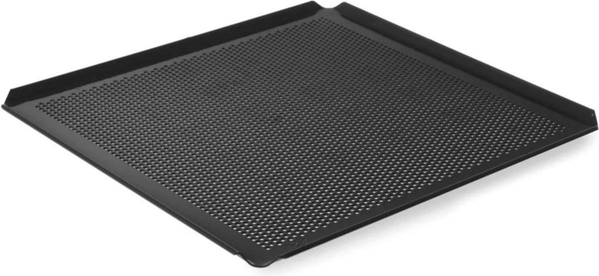 HENDI Geperforeerde ovenplaat – anti-aanbaklaag – 354x325x10 mm – aluminium