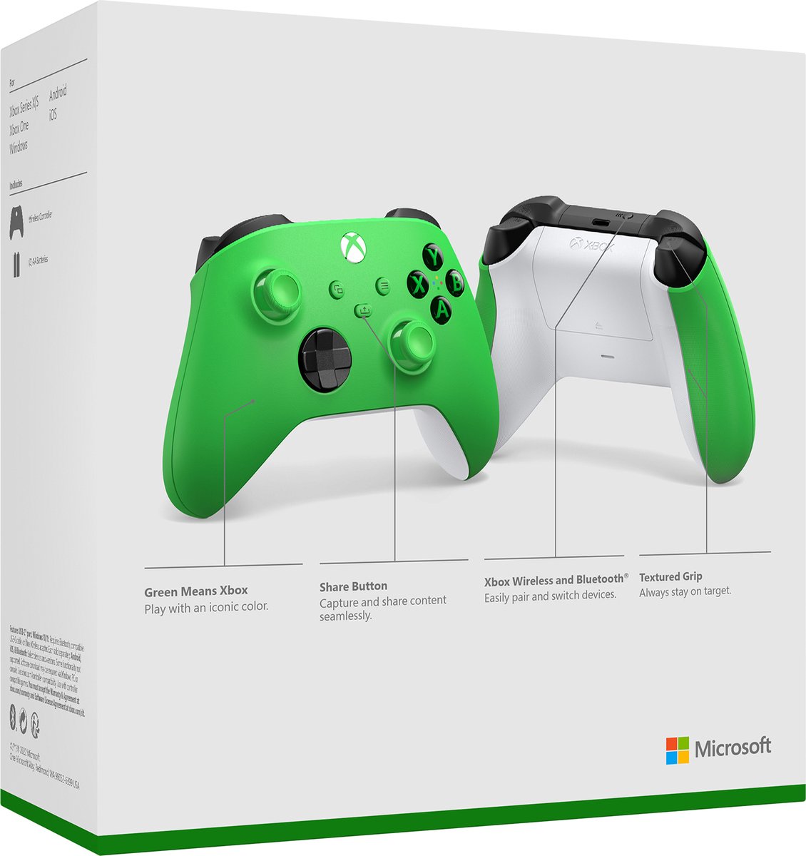 Xbox Draadloze Controller - Velocity Green thumbnail 2