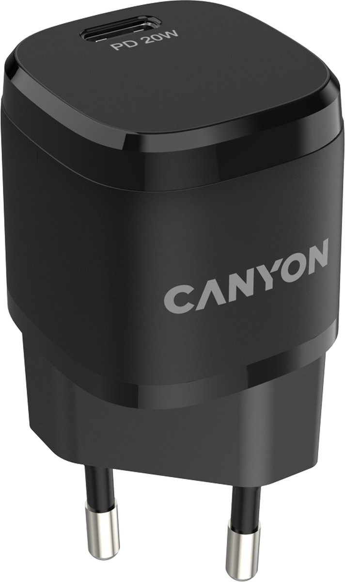 Canyon H-20-05 Serie - Netwerk Lader - 20W Power Delivery - USB-C - Zwart