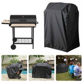 Afdekhoes BBQ - Cilindervormige BBQ - Barbecue Hoes - 95x60xh85cm - Zwart - Polyester - Incl. Opbergzak met Rits