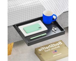 Das Original Bedplank nachtkastje - 3 kleuren - 3 maten - gezien op Business Insider en Kickstarter - bamboe zwart - moderne slaapkamerorganizer - handig meubelstuk
