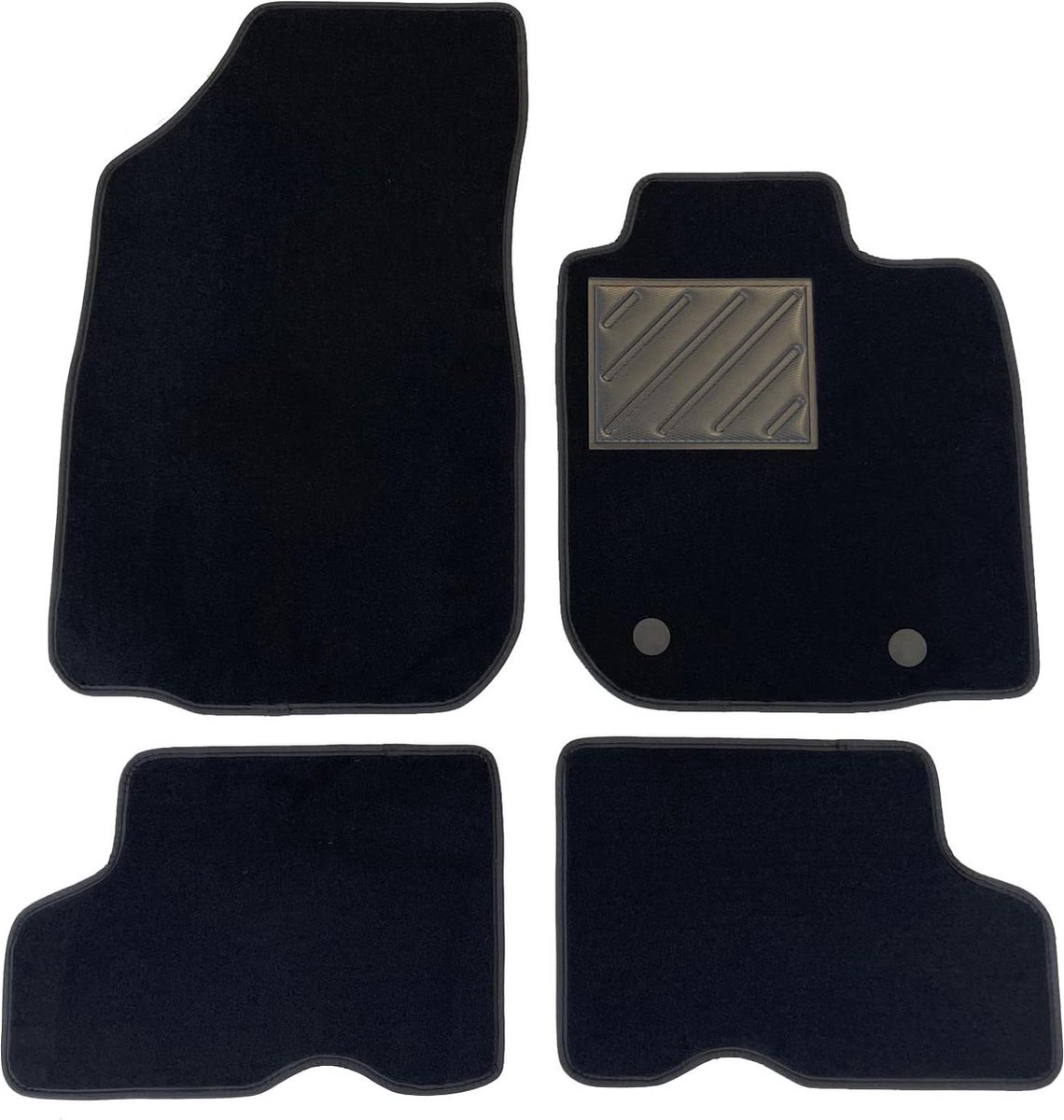 Vloermatten Dacia Sandero Stepway 2 2012-2019 - antislip hakbeschermers - rubber - bevestigingsknoppen