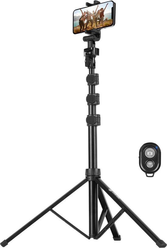 Statief voor mobiele telefoon - Selfiestick met bluetooth ...
