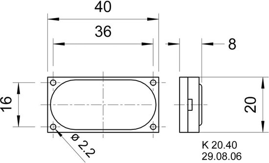Visaton K 20.40 - 8 Ohm 1.6 inch 4 cm Mini-luidspreker 1 W 8 Ω Ovaal, UV-bestendig van Visaton — afbeelding 2