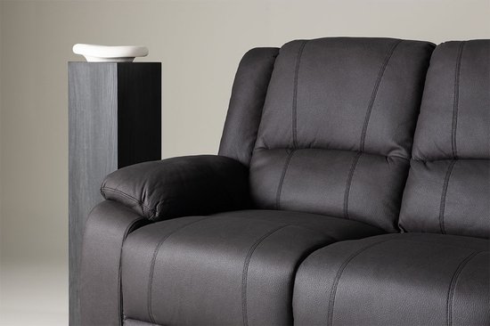 Singapore bank 3-zits fauteuil zwart.