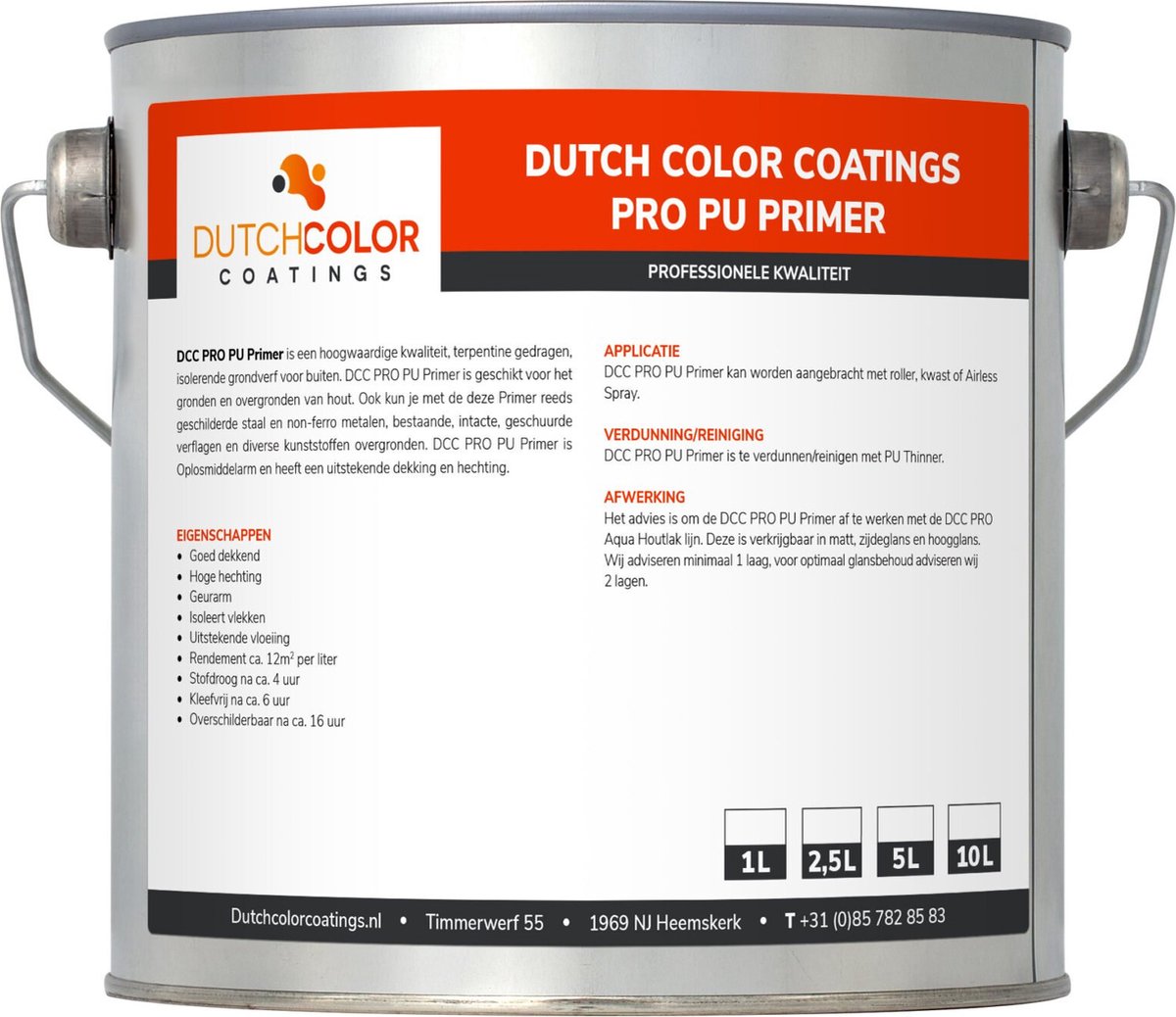DCC PRO PU Primer - 2.5L - RAL 9001 | Crèmewit