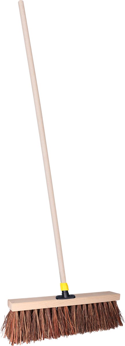 Goedkoopste Brumag Straatbezem THOR voor harde ondergrond - Harde bezemkop van 40 cm breed - Houten steel 119 cm