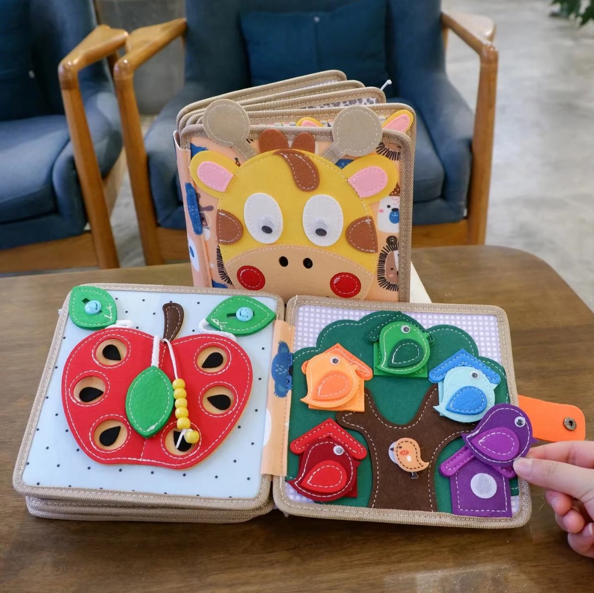 WoodyDoody Motoriek Baby Leerboek voor Peuters XL Variant - Eerste Vaardigheden Boek voor Peuters - Speels en Leerzaam Motoriek Map Motoriek Leerboek GIRAFFE - Educatief Speelgoed - kinderspeelgoed 1 jaar 2 jaar 3 jaar 4 jaar grote speelgoedboek 2025 — afbeelding 12