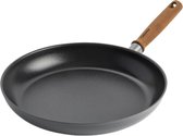 Bol.com GreenPan Mayflower Pro koekenpan 30cm - grijs - houten handvat - PFAS-vrij aanbieding