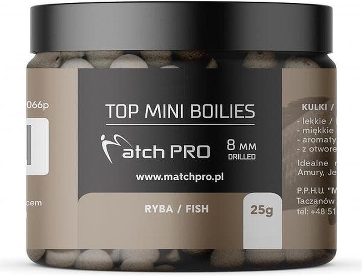 MatchPro Top Boilies Pre Drilled 8mm 25gr - Smaak : Mulberry