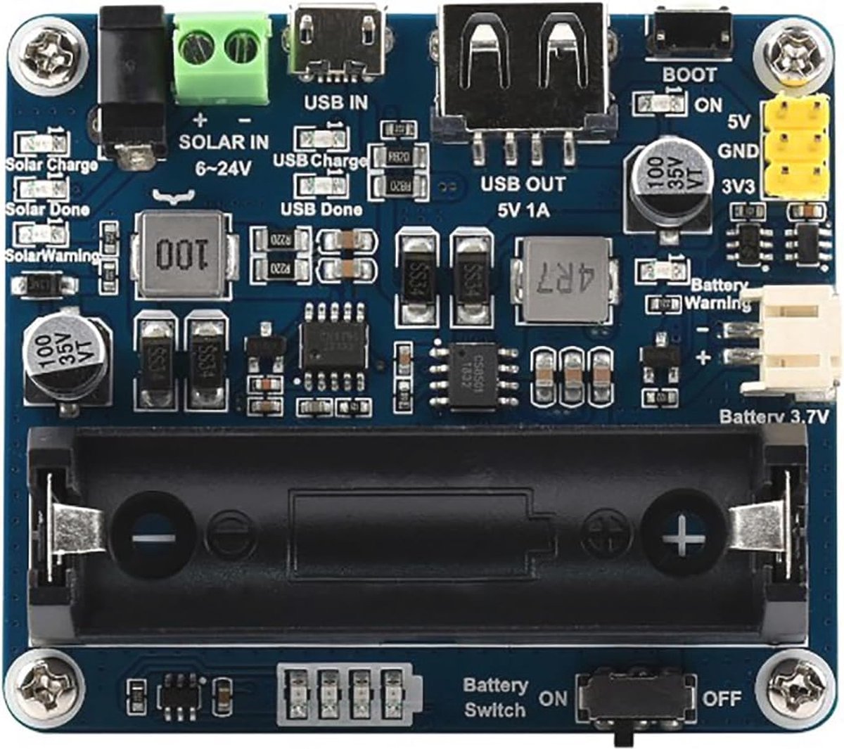 Zonne-energie management module 6V ~ 24V voor zonnepanelen met MPPT tracking