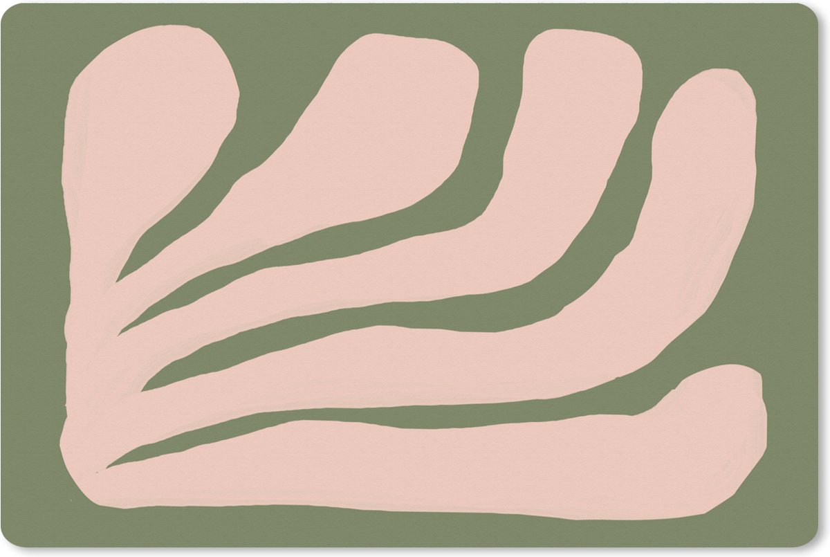 Muismat XXL 120x80 cm - Bureau onderlegger - Bureau mat Abstract - Natuur - Pastel - Roze - Bureaumat - Gaming mousepad xl - Bureaulegger groot - Computer deskmat