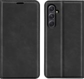Coque Samsung Galaxy A55 - Bookcase portefeuille de Luxe (fermeture magnétique) - Zwart - Étui de téléphone portable - Étui de téléphone adapté pour Samsung Galaxy A55