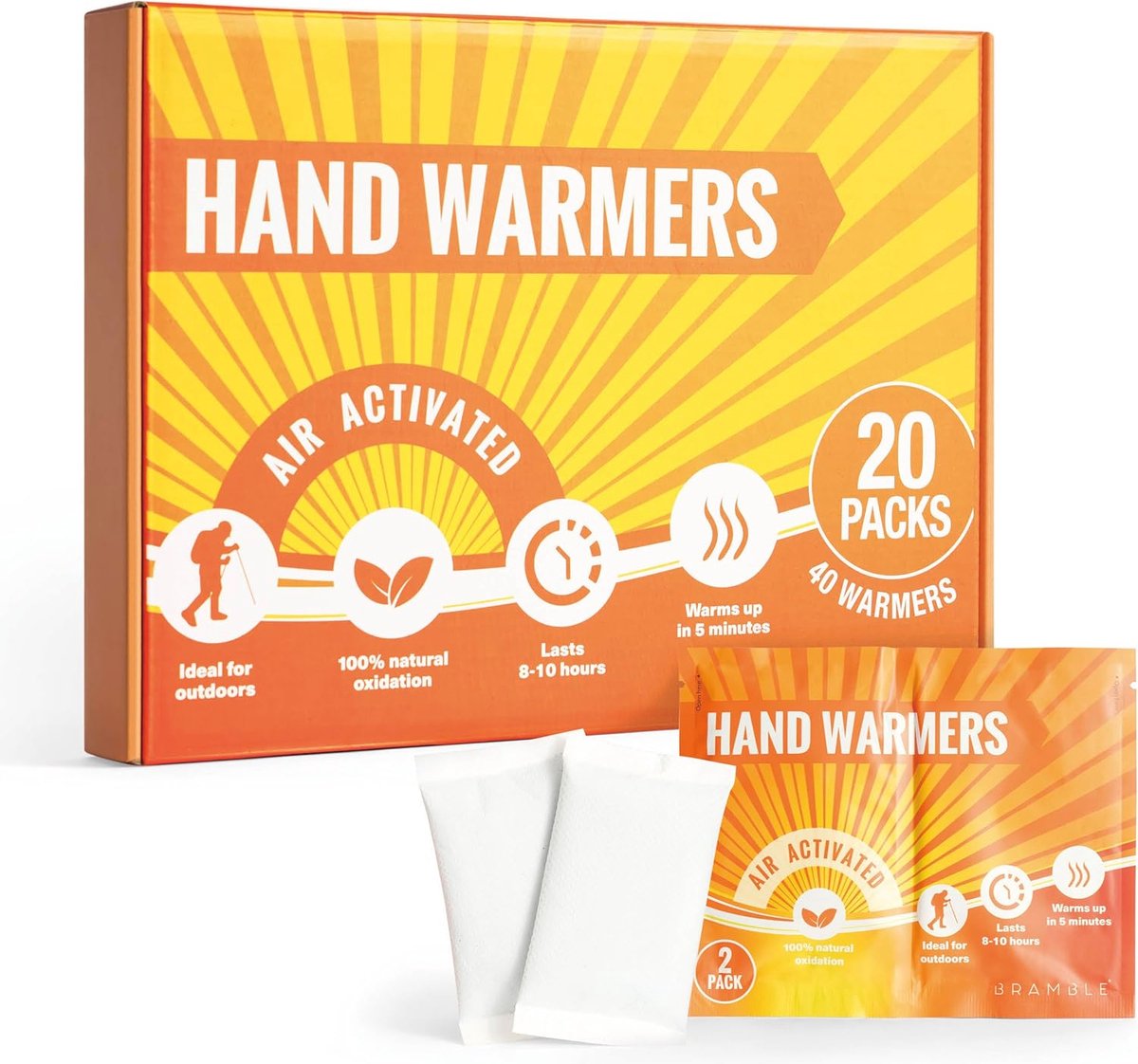 Goedkoopste Handwarmers 20 Stuks - Zakwarmers Met 8 Uur Werktijd Voor Kinderen En Volwassenen
