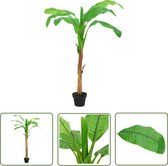 Shop Kunstplant Palm Cycas Groen - H 33cm - Keramiek sierpot - Mica