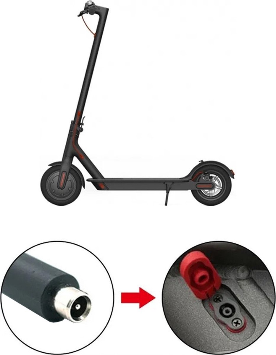 GO SOLID! ® Adapter geschikt voor Segway Ninebot Kickscooter D38E Elektrische Step – 42V 2A – foto 4