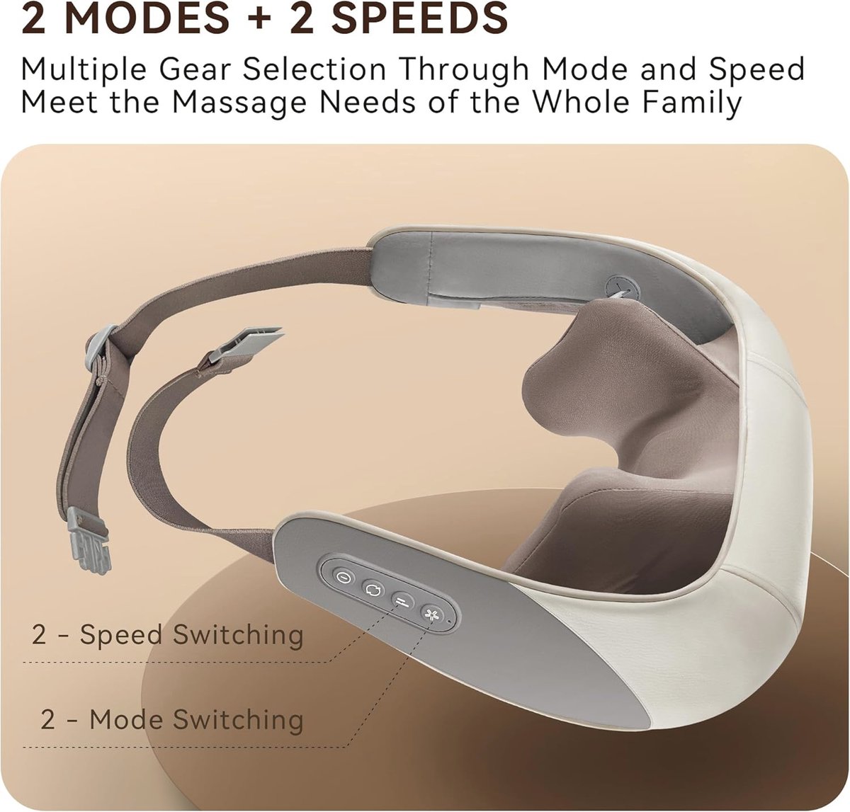 Mini Shiatsu Nekmassageapparaat met Warmte - Elektrische Massager voor Nek, Rug en Schouders - Diepweefsel Pijnverlichting — cadeau in Verzorging - foto 5