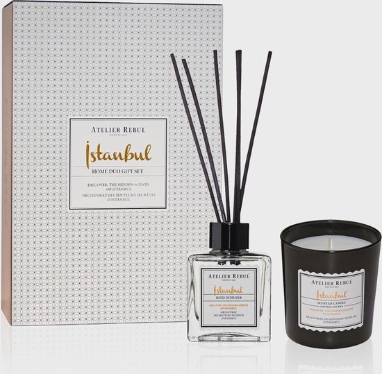 Home duo gift set met Istanbul geurstokjes en een Istanbul geurkaars.