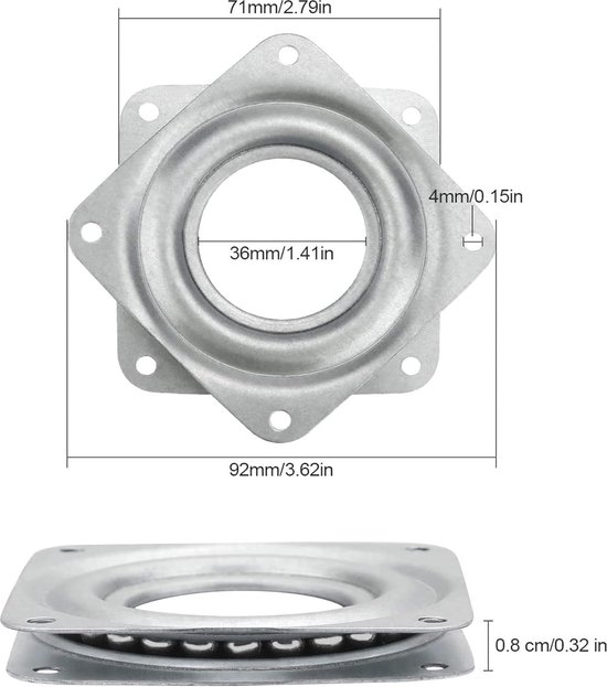 Lazy Susan Draaiplateau, 360 graden draaibare basis, robuuste basis met